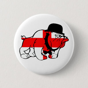 Englischniederer adel Flagge der englischen Button