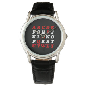 English Alphabet Armbanduhr