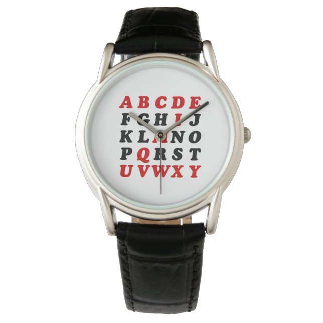 English Alphabet Armbanduhr (Vorderseite)