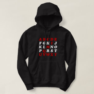 English Alphabet Hoodie