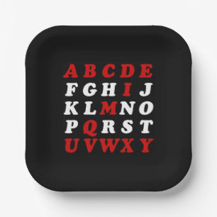 English Alphabet Pappteller