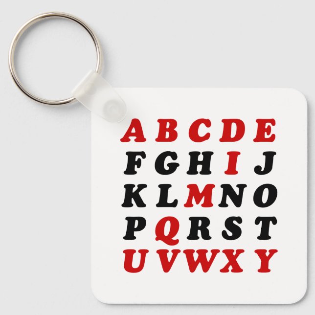 English Alphabet Schlüsselanhänger (Vorderseite)
