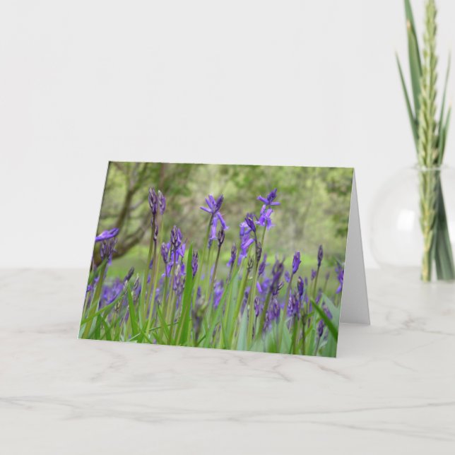 English Bluebells Note Card Karte (Vorderseite)