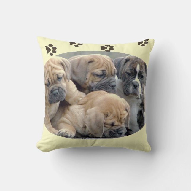 "English Bull Dog Puppies" Kissen (Vorderseite)