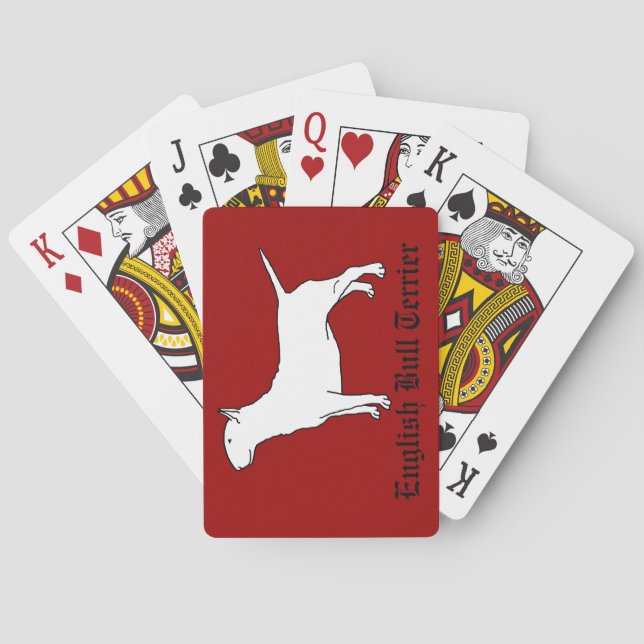 English Bull Terrier Bicycle Playing Cards Spielkarten (Rückseite)