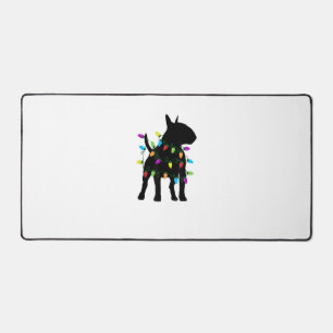 English Bull Terrier Dog Christmas Lights Schreibtischunterlage