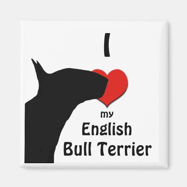 English Bull Terrier Kühlschrankmagnet (Vorne)