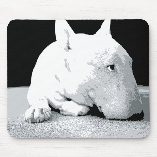 English Bull Terrier, Pop Art Print Mousepad (Vorne)