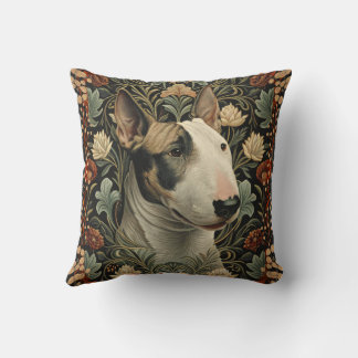English Bull Terrier William Morris Style Floral Kissen