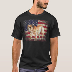 English Bulldog 4. Juli American Flag USA Do T-Shirt