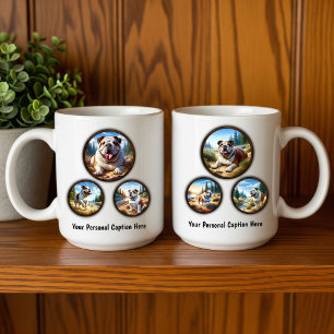 English Bulldog 6-Image Coffee Tasse Design