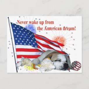 English Bulldog - American Dream Postkarte