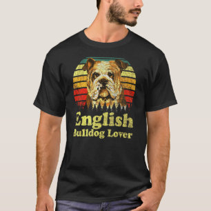 English Bulldog Bull Dog 70er Design T-Shirt