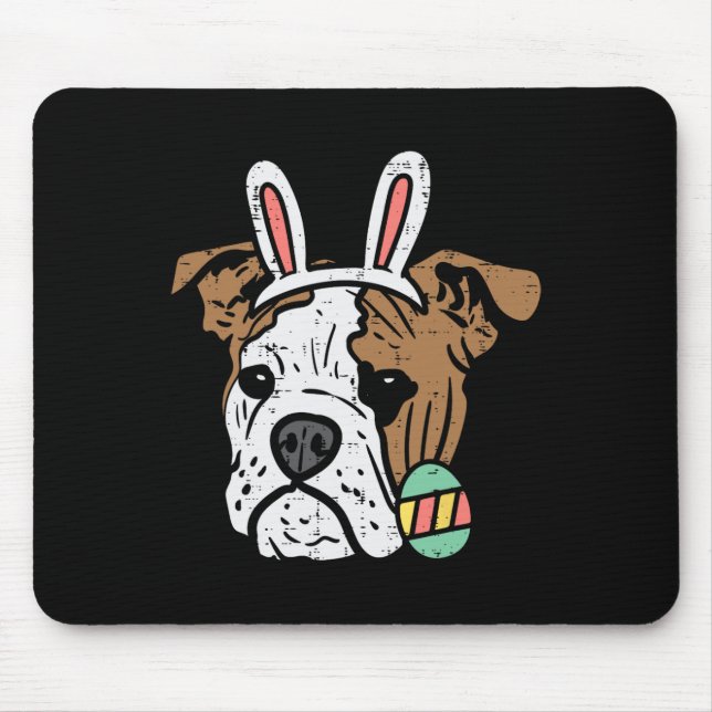 English Bulldog Bunny Dog Lover Eigentümer Männer  Mousepad (Vorne)