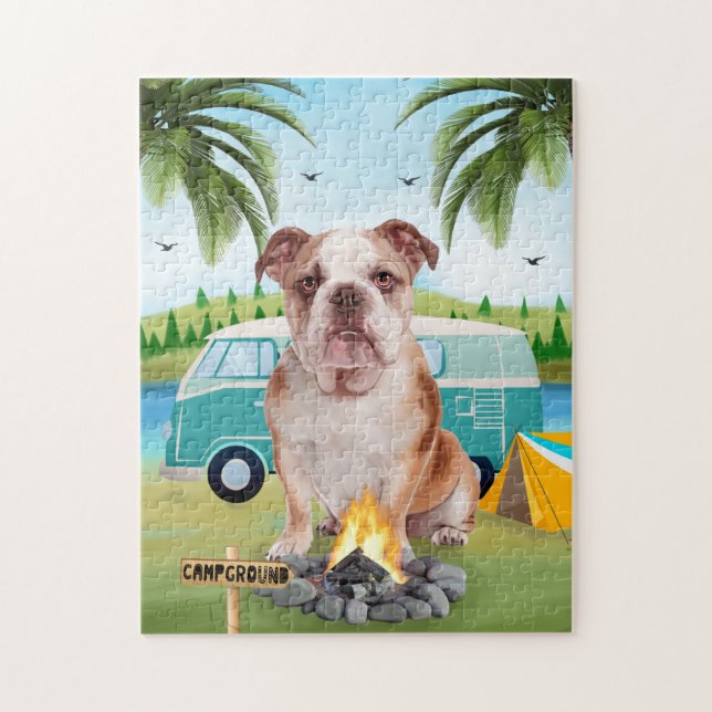 English Bulldog Camping (Vertikal)