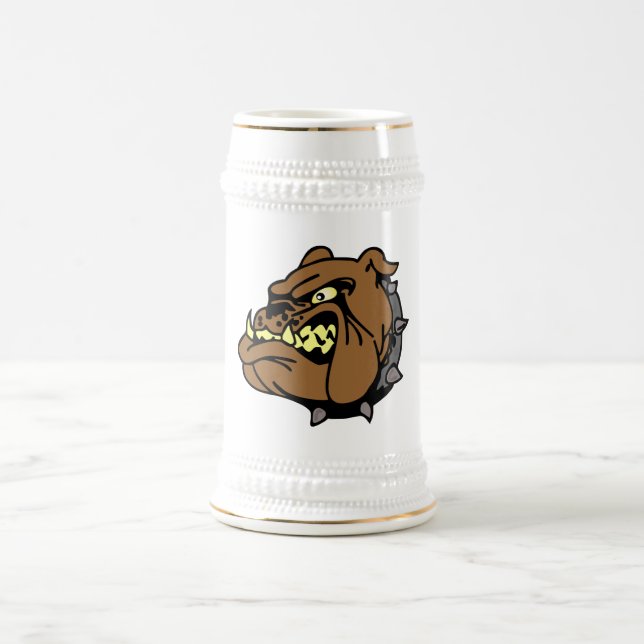English Bulldog Cartoon Bierglas (Mittel)