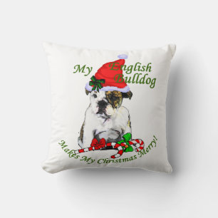English Bulldog Christmas Kissen