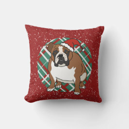 English Bulldog Christmas Kissen