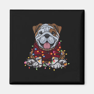 English Bulldog Christmas Niedlich Santa Pet für A Magnet