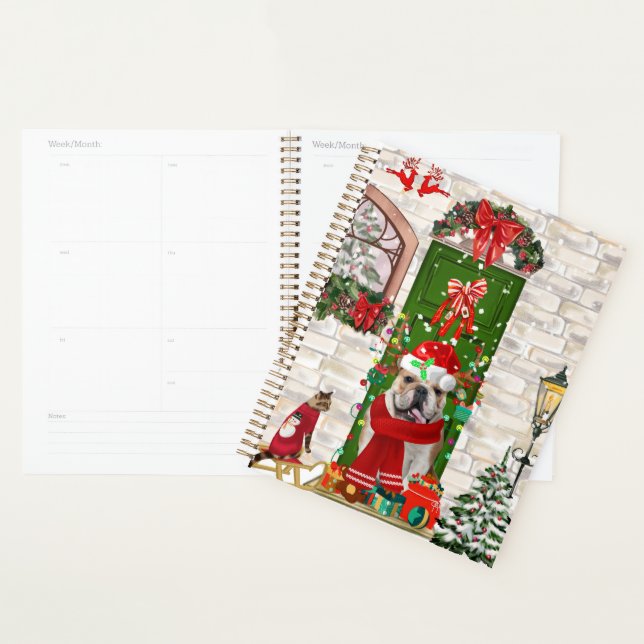 English Bulldog Christmas Throw Planer (Anzeige)
