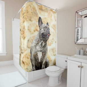 English Bulldog Dog Art Portrait Duschvorhang