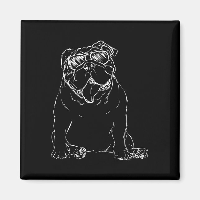 English Bulldog Downer Magnet (Vorne)