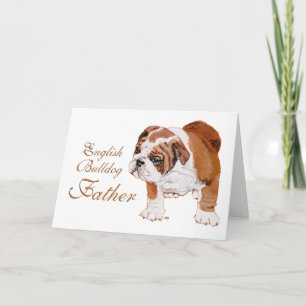 English Bulldog Fathy Day Karte