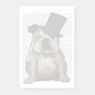 English Bulldog, Formal Hound und Hat Post-it Klebezettel