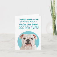 English Bulldog Funny Vatertag Karte