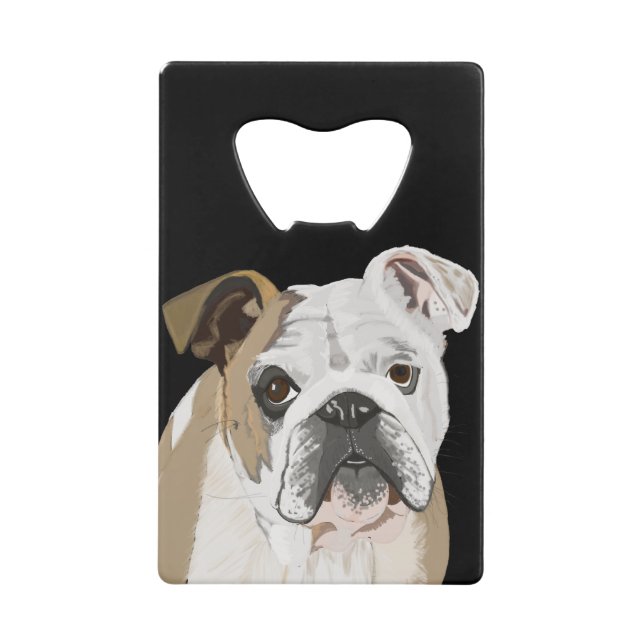 English Bulldog Geldbeutel Flaschenöffner (Vorderseite)
