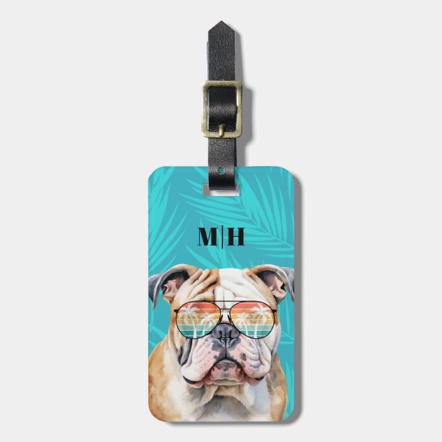 English Bulldog Gepäck Gepäckanhänger (Vorderseite vertikal)