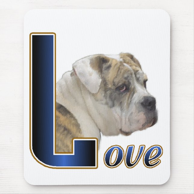 English Bulldog Geschenke Mousepad (Vorne)