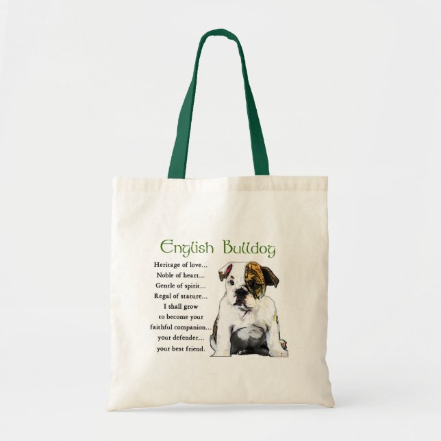 English Bulldog Geschenke Tragetasche (Vorne)