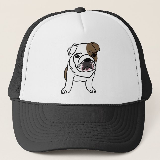 English Bulldog Gift Shirts Nope Lazy English Bull Truckerkappe (Vorderseite)