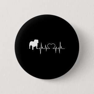 English Bulldog Heartbeat Button