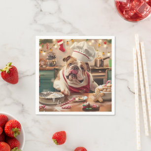English Bulldog Holiday Baking: Festliche Weihnach Serviette