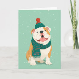 English Bulldog Holiday Greeting Karte