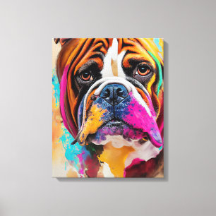 English Bulldog Hund Pet Niedlich Adorable Animal  Leinwanddruck