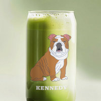 English Bulldog Illustration Personalisiert