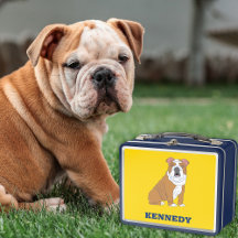 English Bulldog Illustration Personalisiert