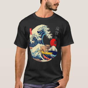 English Bulldog Japanisch Kanagawa Wave Surf Loyal T-Shirt