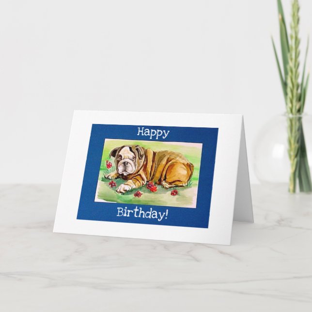 English Bulldog Karte (Vorderseite)