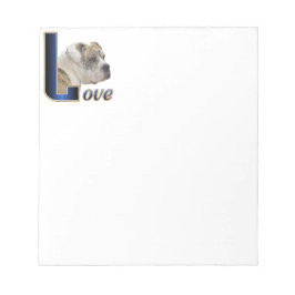 English Bulldog Liebe Notizblock