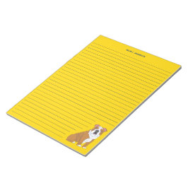 English Bulldog Lined Stationery Writing Paper Pad Notizblock