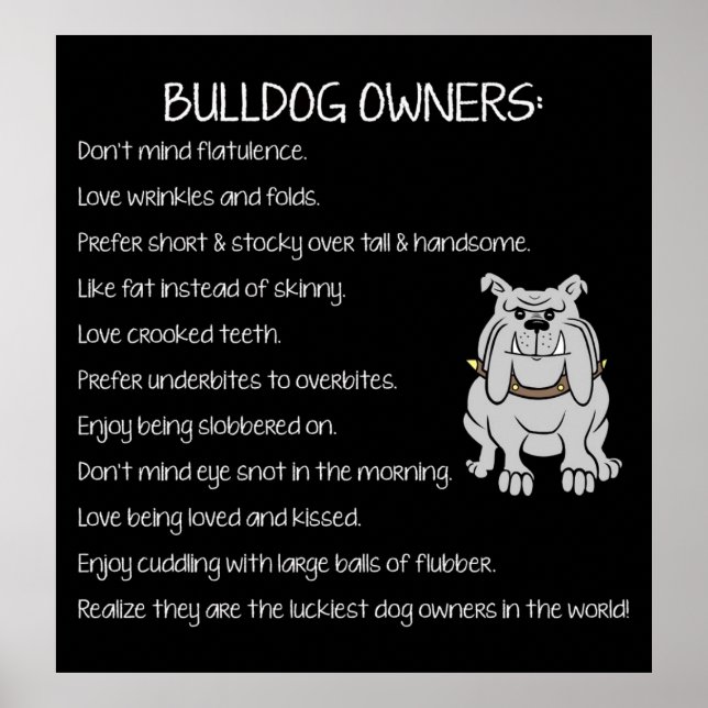 English Bulldog Lovers Poster (Vorne)