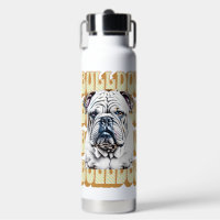 English Bulldog mit Retro-Schriftart