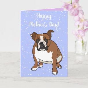 English Bulldog Mother Day Karte