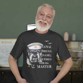English Bulldog Navy Sailor Dog Kapitän T-Shirt