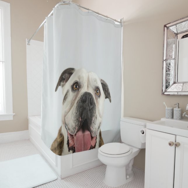 English Bulldog Niedlich Bulldog Pooch Duschvorhang (Beispiel)
