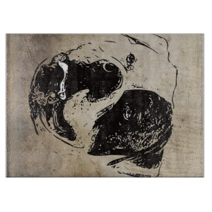 English Bulldog Niedlich Head Dog Bulldog Lover Ge Schneidebrett